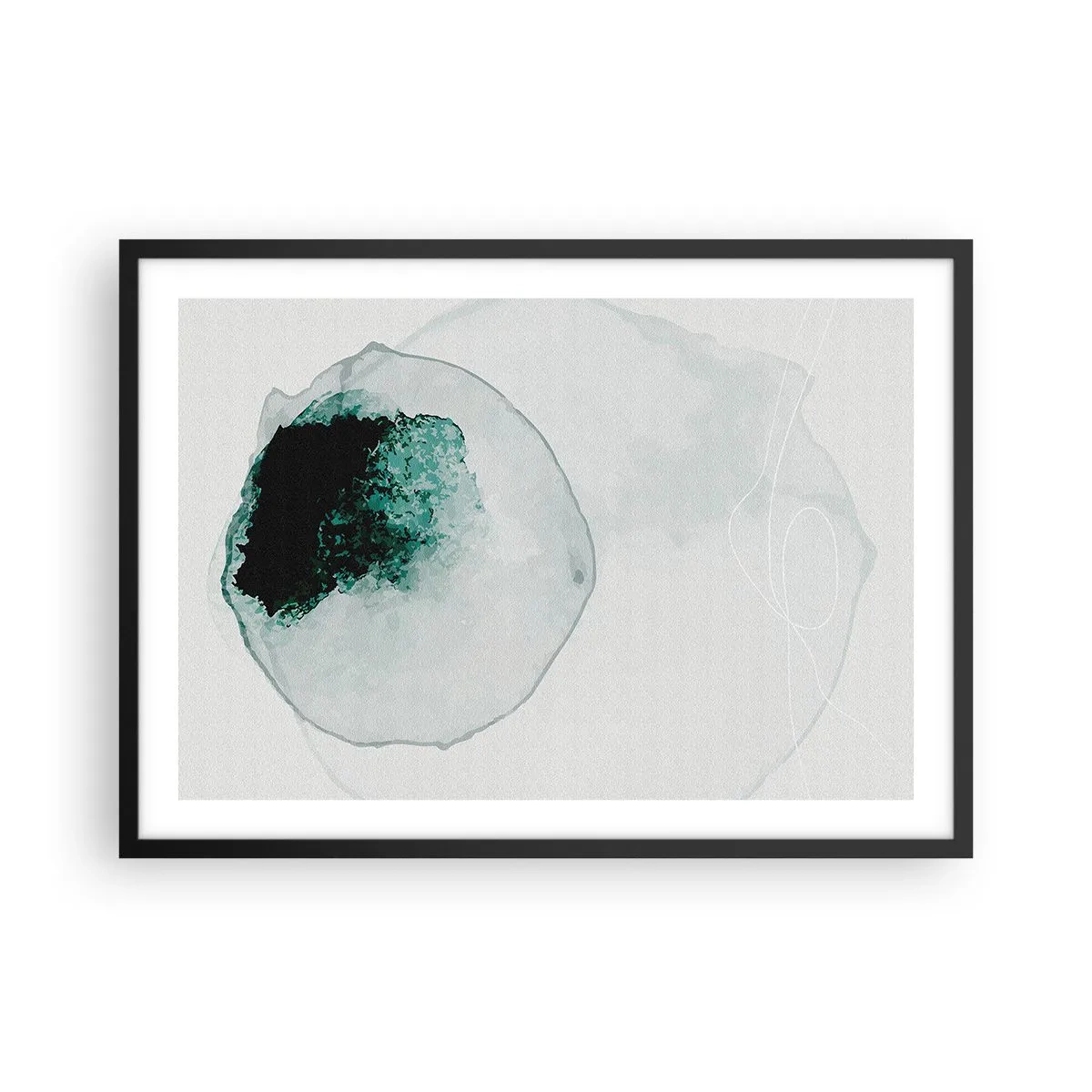 Pôster com moldura preta - Numa gota d'água - 70x50 cm