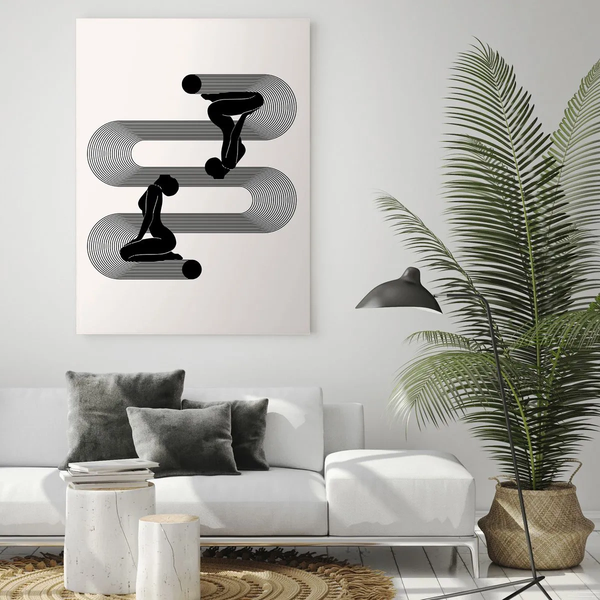 Quadro em vidro - Simetria sensual - 50x70 cm