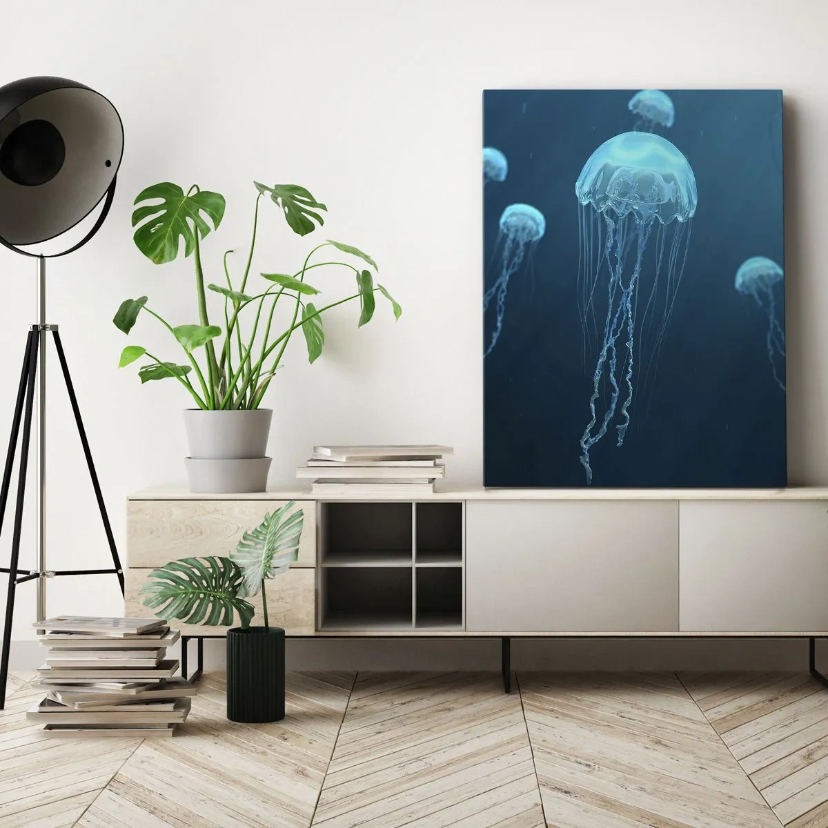 Quadro em tela - Dança do oceano - 50x70 cm