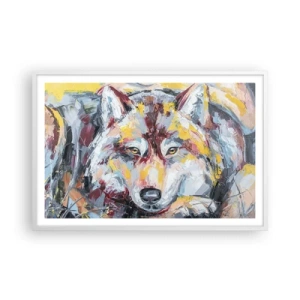 Pôster em moldura branca - Paz entre entes queridos - 91x61 cm