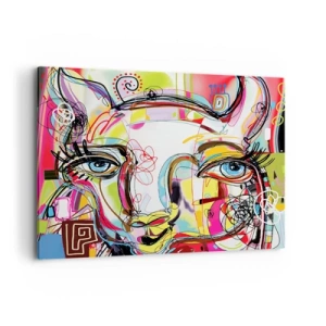 Quadro em tela - A riqueza da natureza do gato - 100x70 cm