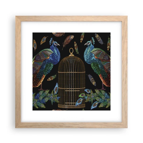 Pôster com moldura de carvalho claro - Em vestes reais - 30x30 cm