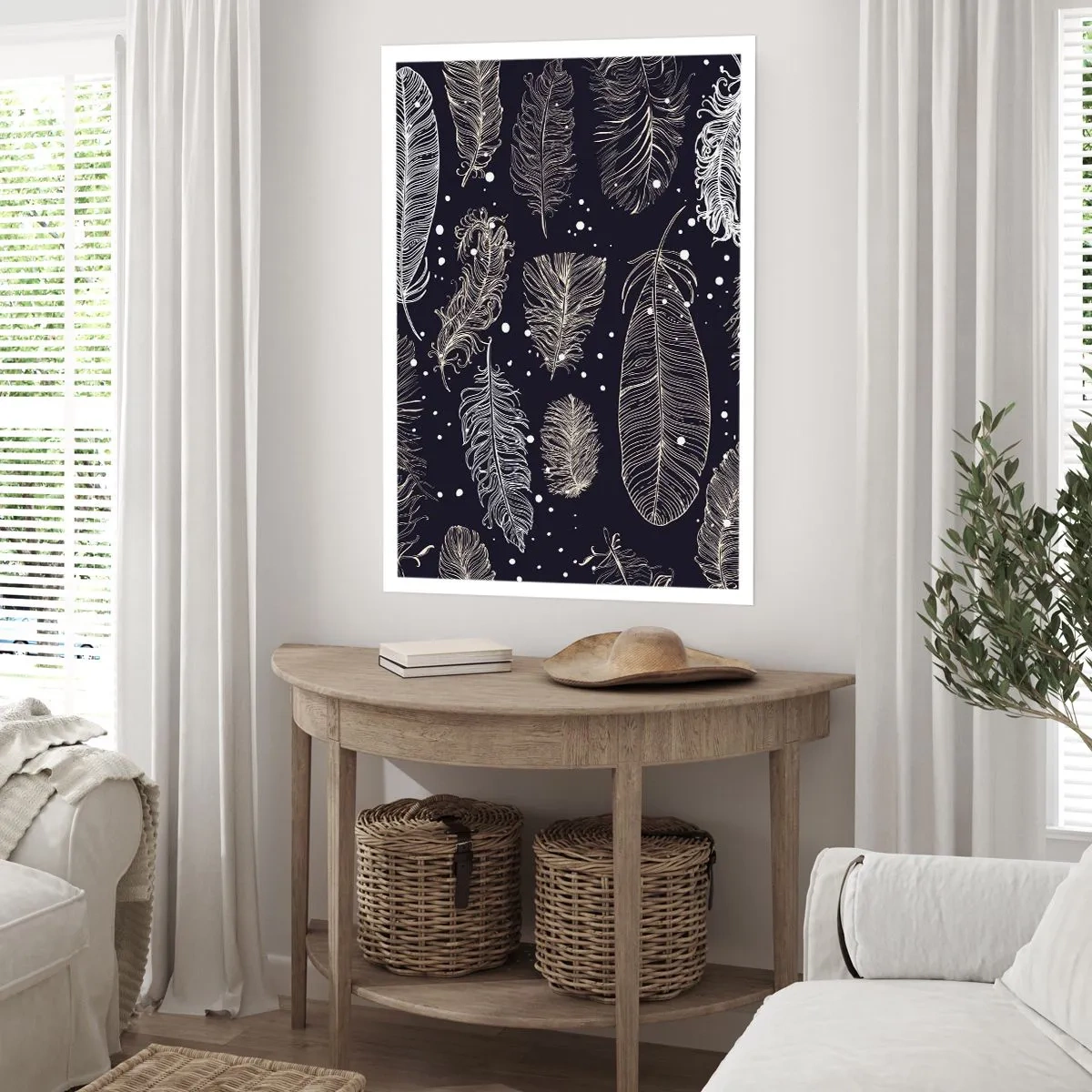 Pôster - Rendas de penas - 70x100 cm