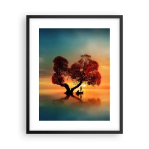 Pôster com moldura preta - A distância e o silêncio do mundo - 40x50 cm