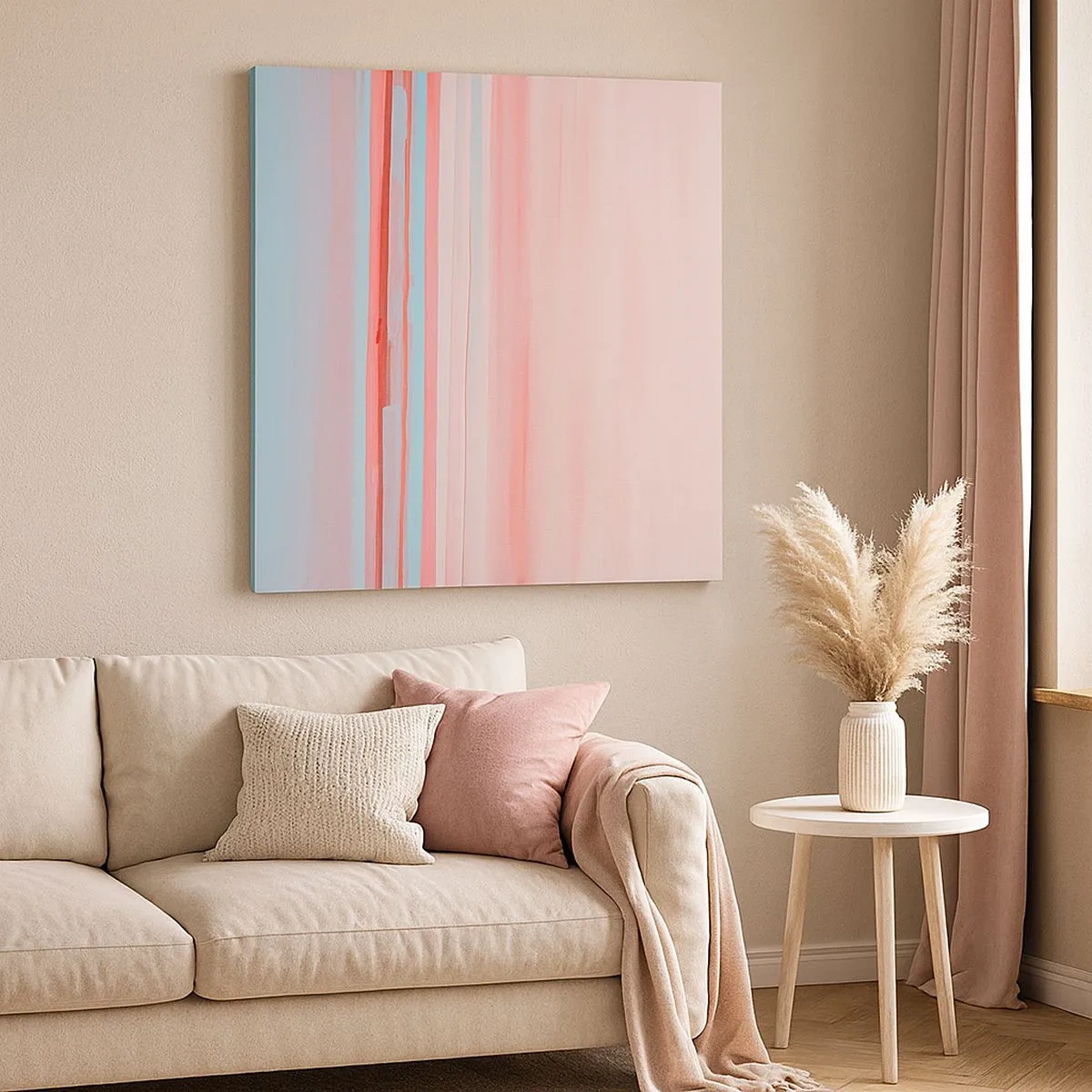 Quadro em tela - Abstração ao amanhecer - 30x30 cm