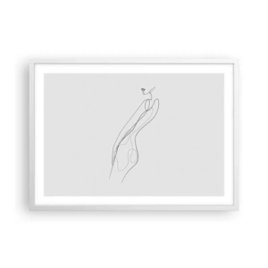 Pôster em moldura branca - Apenas uma promessa - 70x50 cm