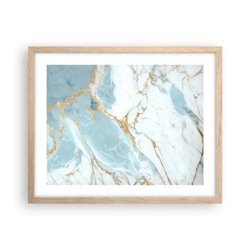 Pôster com moldura de carvalho claro - Riqueza de pedra - 50x40 cm