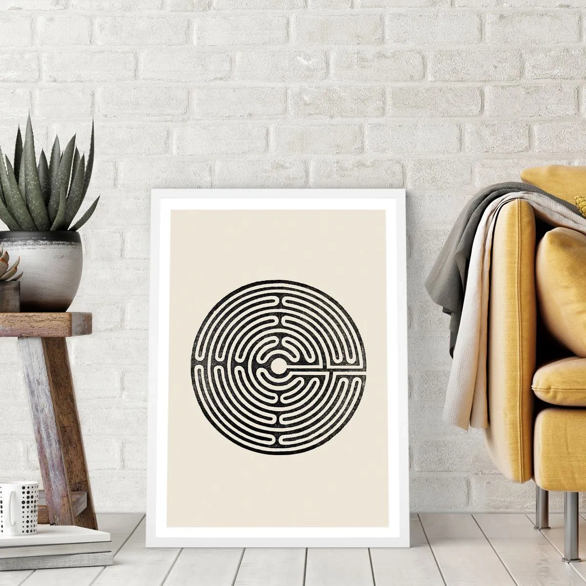 Pôster em moldura branca - Ordem misteriosa - 70x100 cm