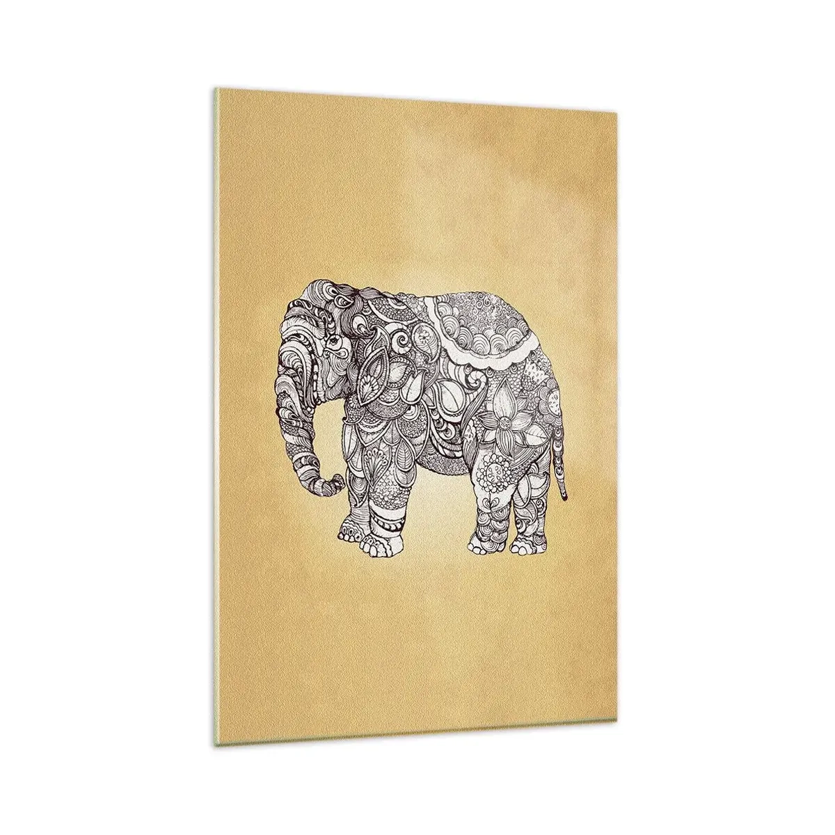 Quadro em vidro - O elefante se cobriu - 80x120 cm