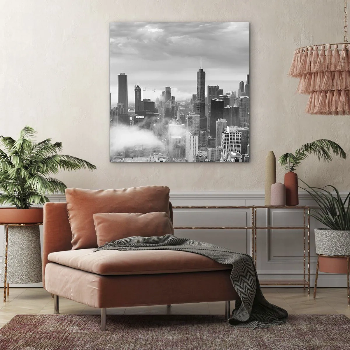 Quadro em tela - Paisagem americana - 60x60 cm