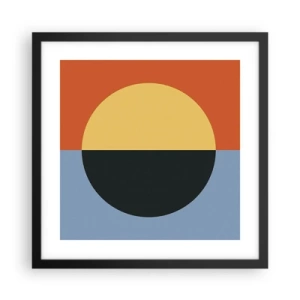 Pôster com moldura preta - Composição do calor e do frio - 40x40 cm