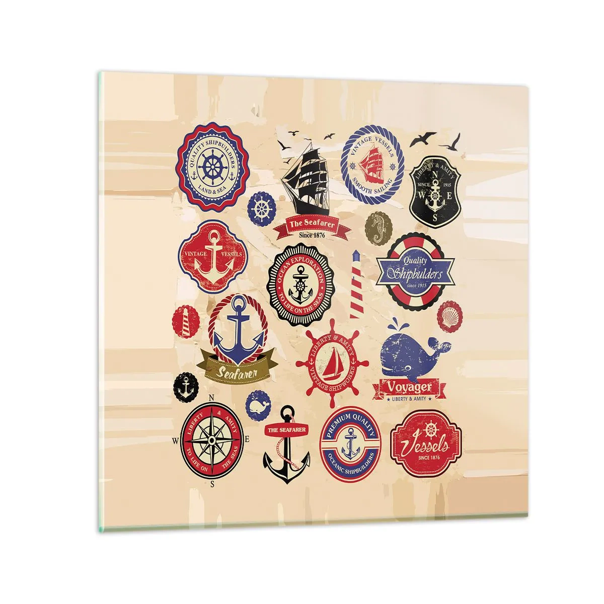 Quadro em vidro - Irmandade da vela - 50x50 cm