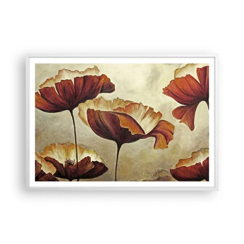 Pôster em moldura branca - Prados e pradarias - 100x70 cm