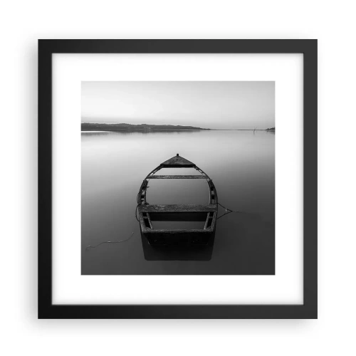 Pôster com moldura preta - Saudade e melancolia - 30x30 cm