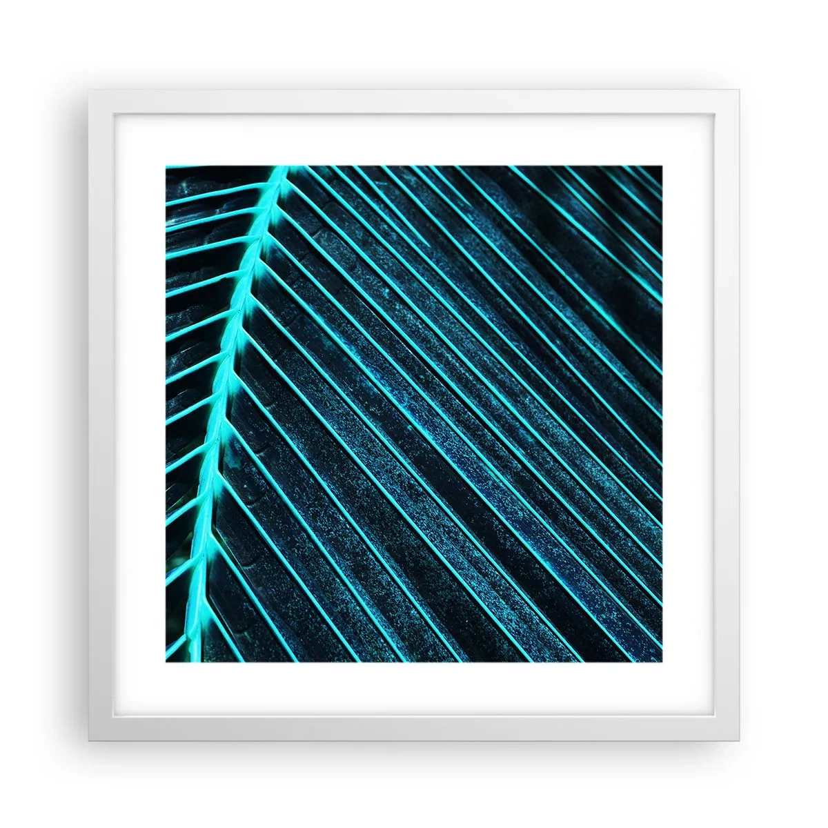 Pôster em moldura branca - Textura verde - 40x40 cm