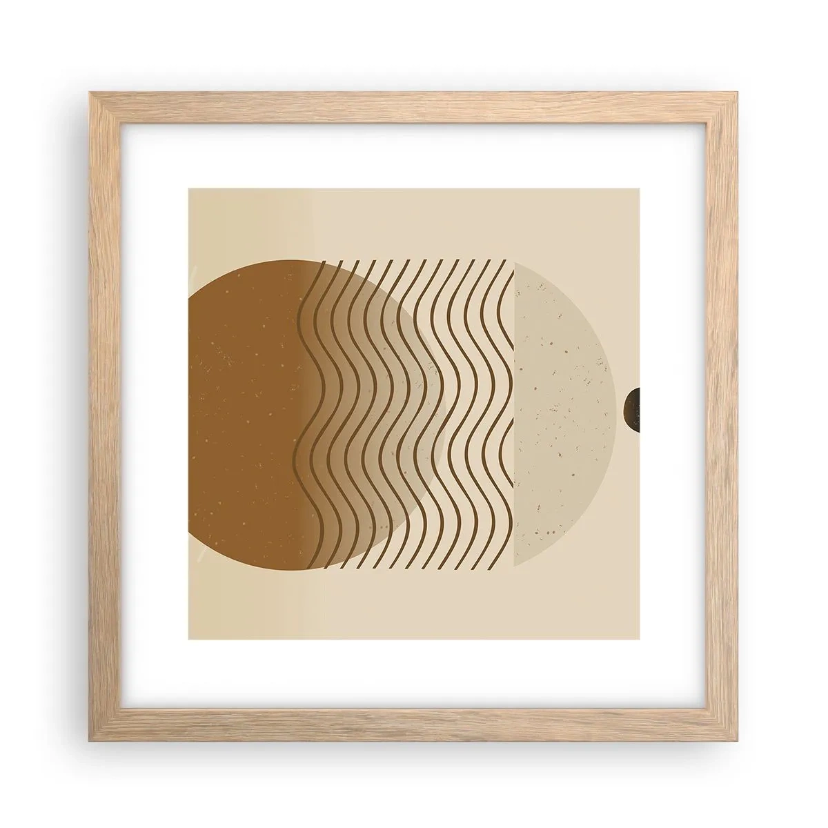 Pôster com moldura de carvalho claro - Sobre a origem das figuras geométricas - 30x30 cm