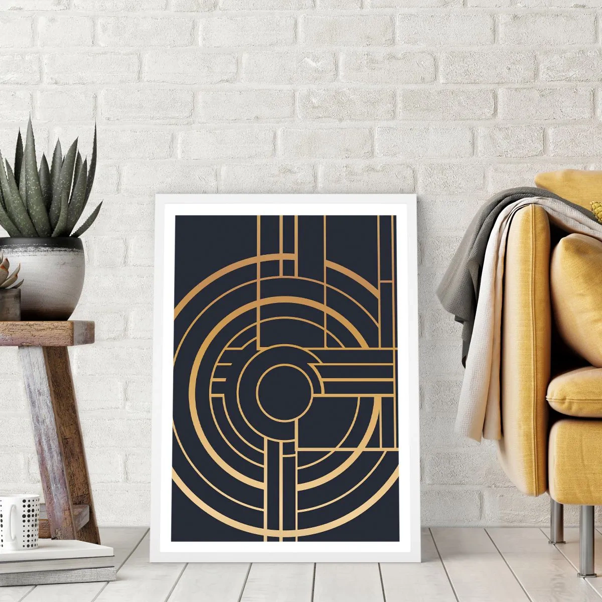 Pôster em moldura branca - Rotação das coisas - 40x50 cm