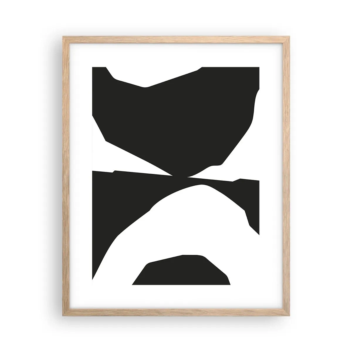 Pôster com moldura de carvalho claro - Positivo negativo - 40x50 cm