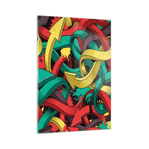 Quadro em vidro - Qual o caminho para o destino? - 50x70 cm