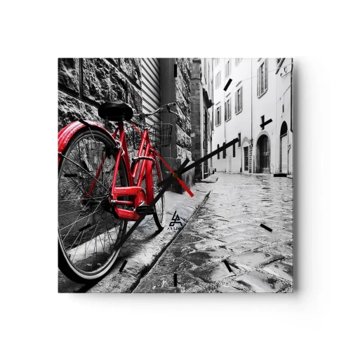 Relógio de parede - Relógio em vidro - A verdadeira beleza não envelhece - 30x30 cm