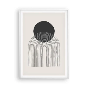 Pôster em moldura branca - Tremores e confiança - 70x100 cm