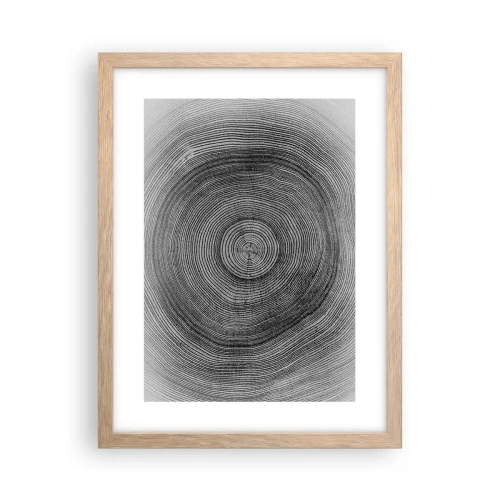 Pôster com moldura de carvalho claro - Sinal dos tempos - 30x40 cm