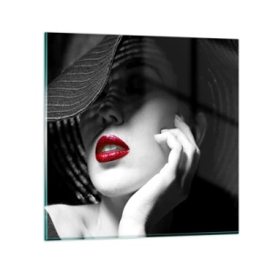 Quadro em vidro - Um estudo em vermelho - 50x50 cm