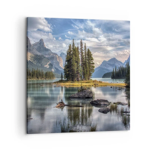 Quadro em tela - Por águas grandes e límpidas… - 60x60 cm