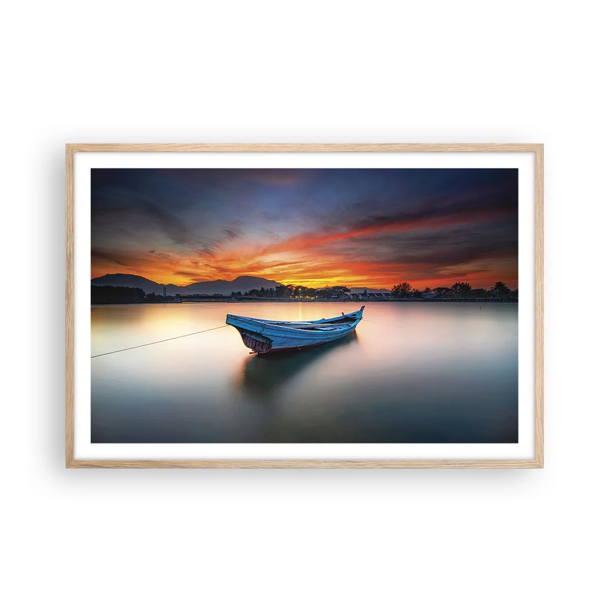 Pôster com moldura de carvalho claro - Uma boa noite se aproxima - 91x61 cm