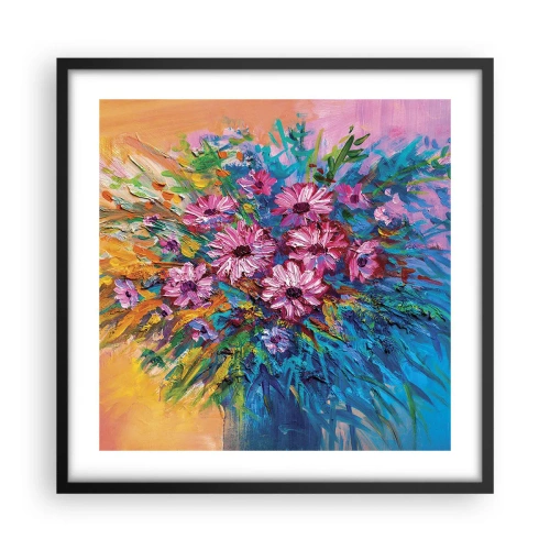 Pôster com moldura preta - A energia da vida - 50x50 cm