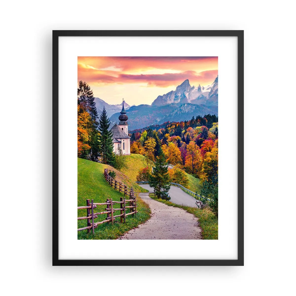 Pôster com moldura preta - Paisagem como uma pintura - 40x50 cm
