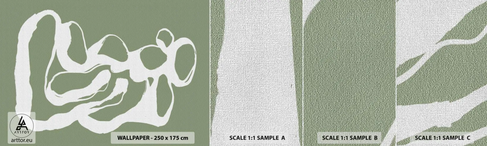 Amostra de papel de parede Premium Canvas - A chamada do espaço - Minimalismo, Boho, Pedaço - 100x30 cm