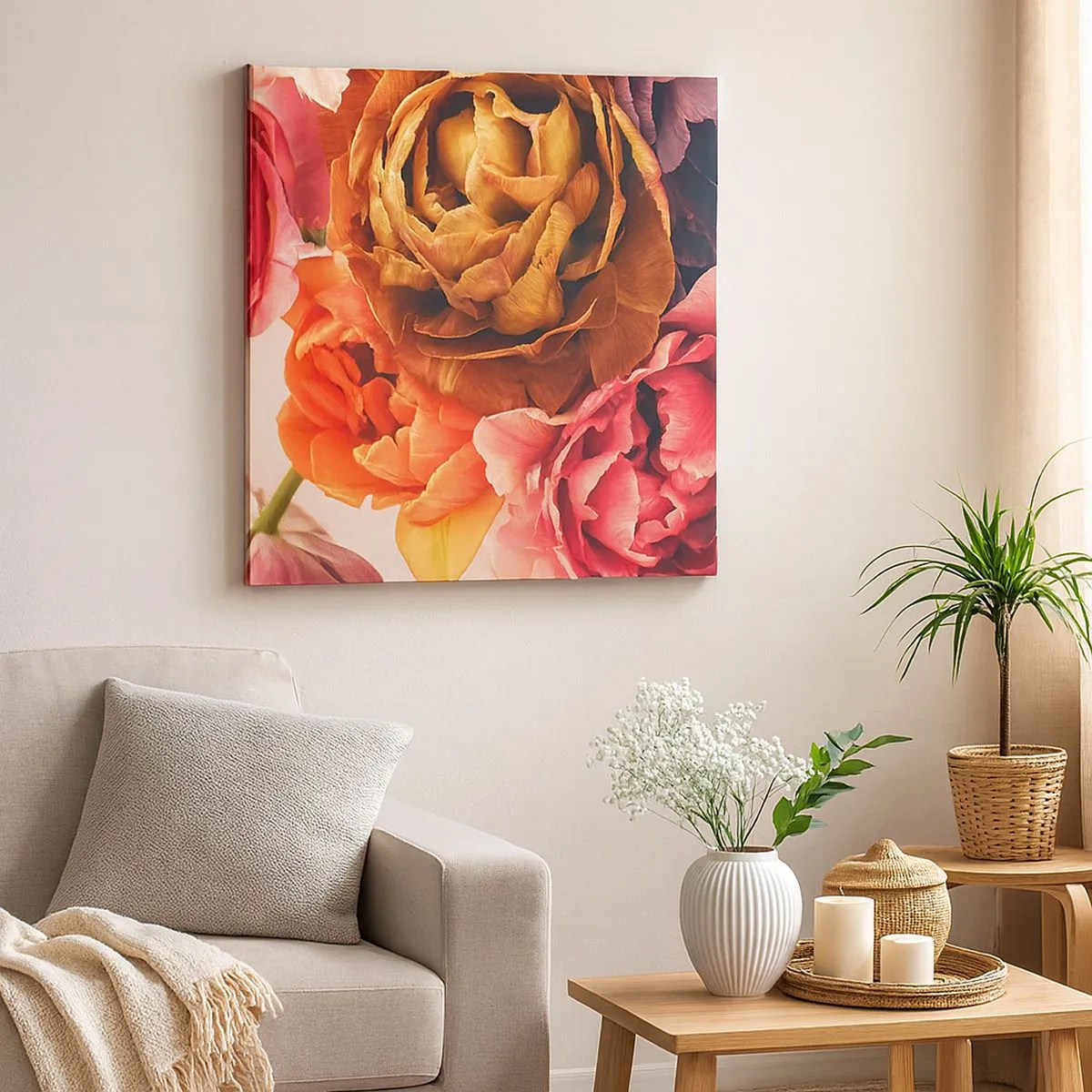 Quadro em tela - Celebração da vida - 30x30 cm