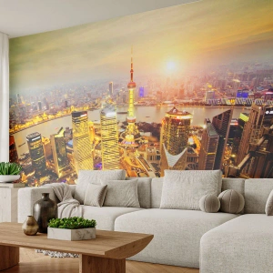 Papel de Parede Premium Canvas - Sonho asiático - Cidade, Paisagem, Arquitetura - 300x210 cm