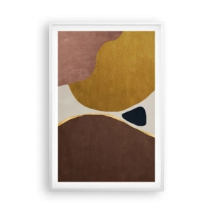 Pôster em moldura branca - Abstração – um lugar no espaço - 61x91 cm