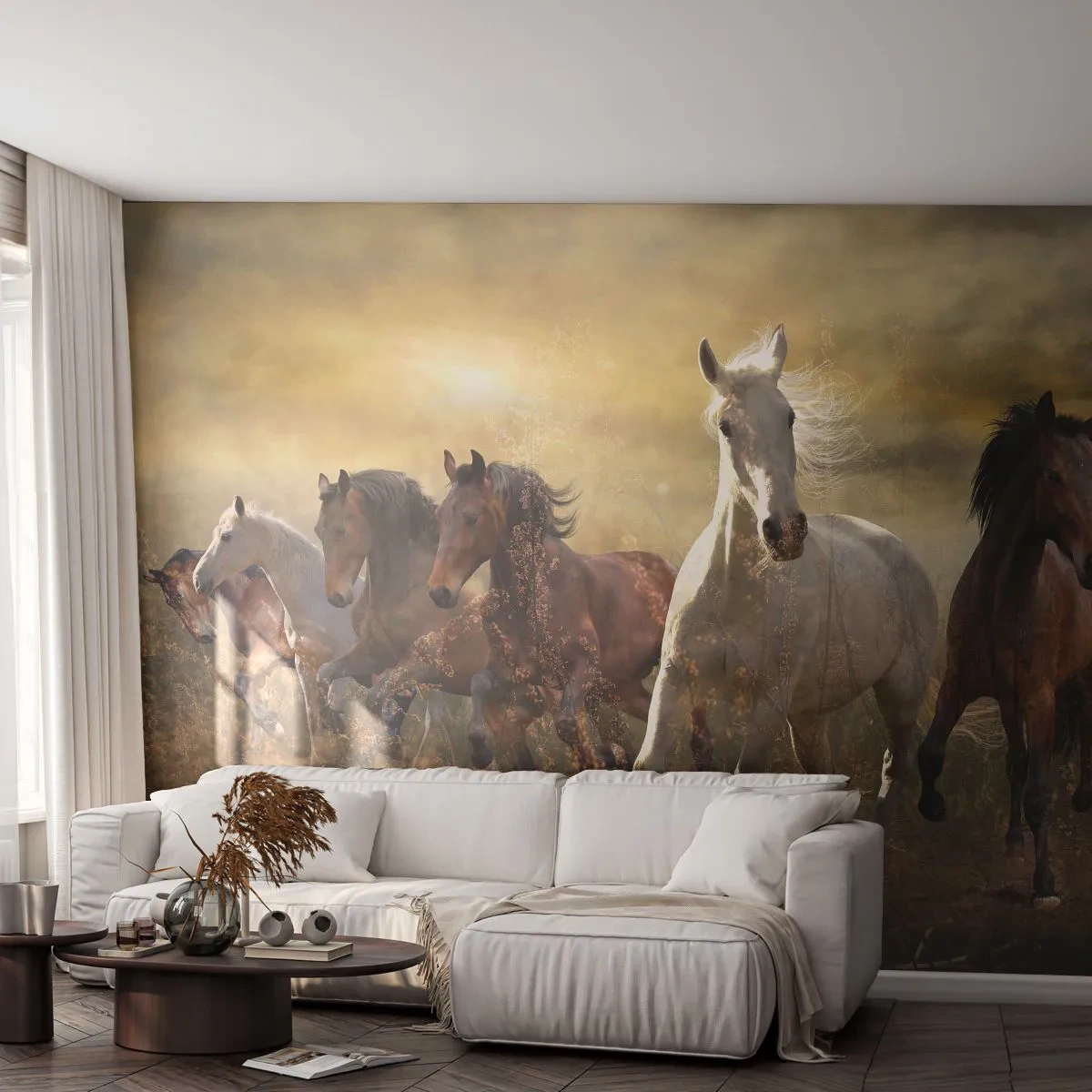 Papel de Parede Standard Eco - Viva a liberdade! - Animais, Cavalo, Galope - 450x315 cm