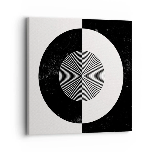 Quadro em tela - Harmonia a preto e branco - 30x30 cm