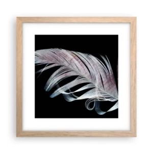 Pôster com moldura de carvalho claro - Pense no toque - 30x30 cm