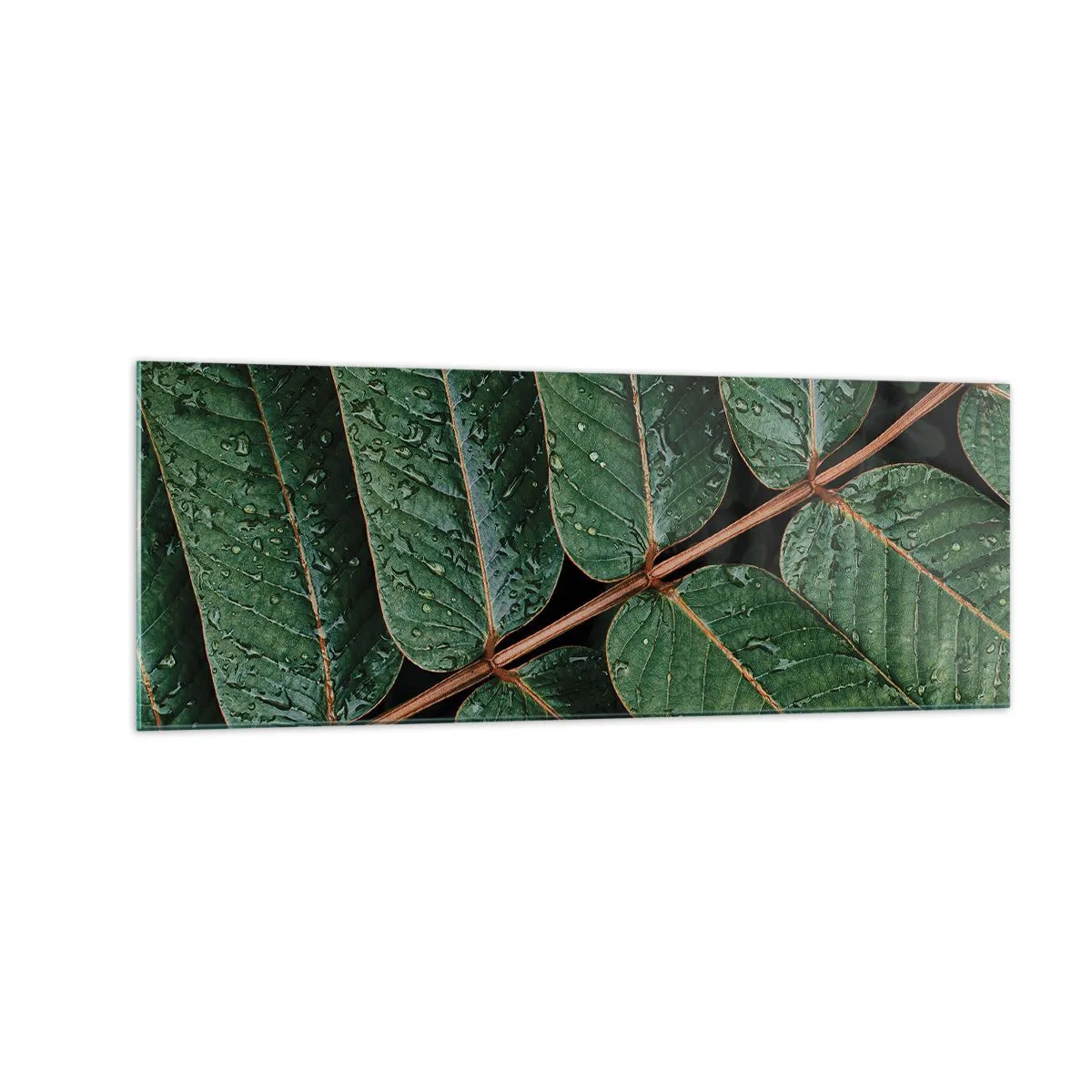Quadro em vidro - Num ritmo verde - 140x50 cm