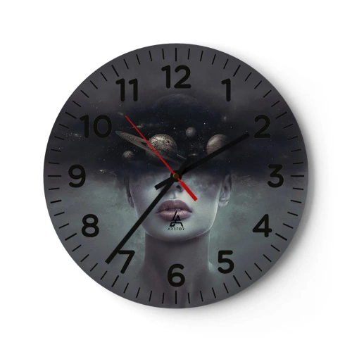Relógio de parede - Relógio em vidro - E os planetas estão a enlouquecer... - 40x40 cm