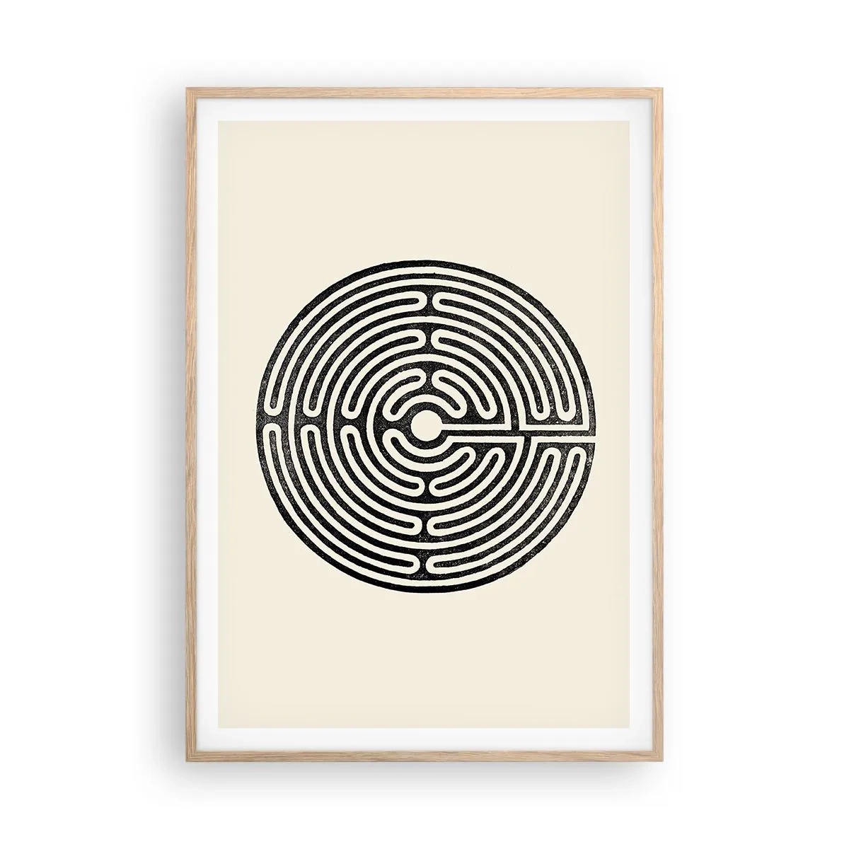 Pôster com moldura de carvalho claro - Ordem misteriosa - 70x100 cm