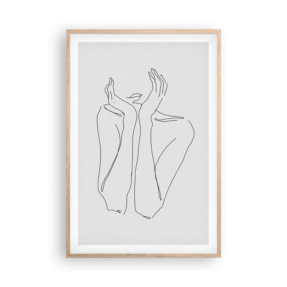 Pôster com moldura de carvalho claro - Com o que sonham as meninas - 61x91 cm