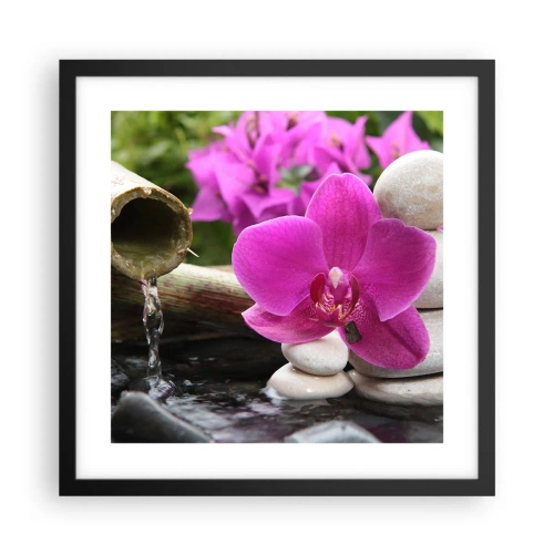 Pôster com moldura preta - Descanso imediato - 40x40 cm