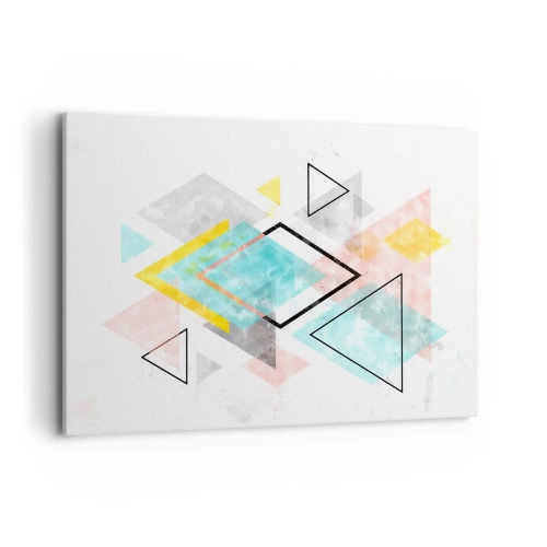 Quadro em tela - Jogo geométrico - 120x80 cm