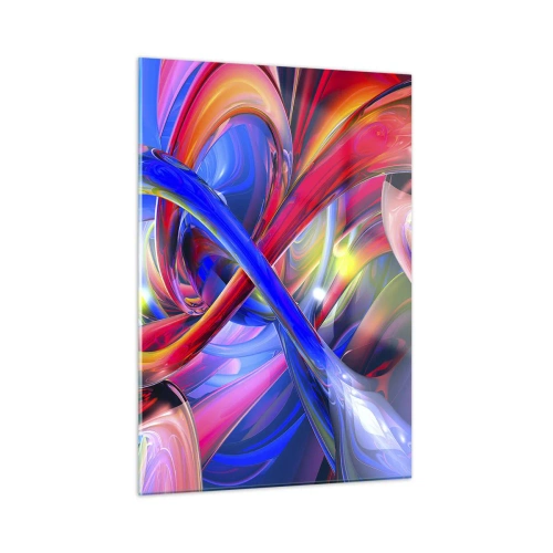Quadro em vidro - Dança das cores - 50x70 cm
