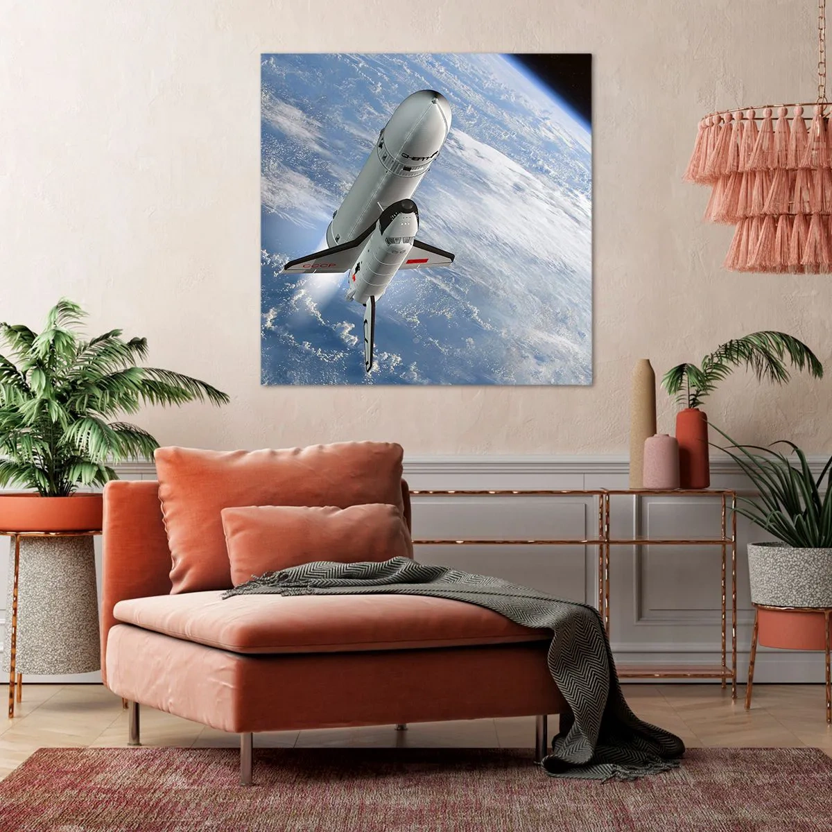 Quadro em tela - Ascensão cósmica - 70x70 cm