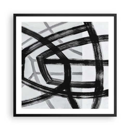 Pôster com moldura preta - Profundidade de construção - 60x60 cm