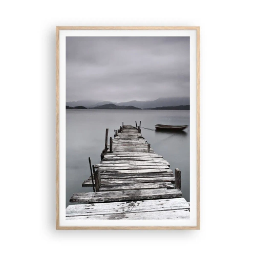 Pôster com moldura de carvalho claro - Amanhã pode ir - 70x100 cm