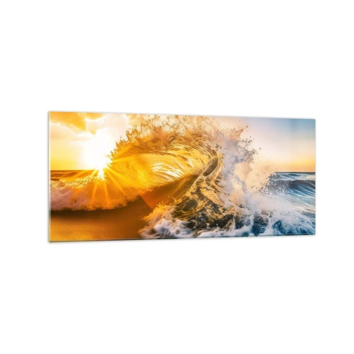 Quadro em vidro - Diversão na areia - 120x50 cm