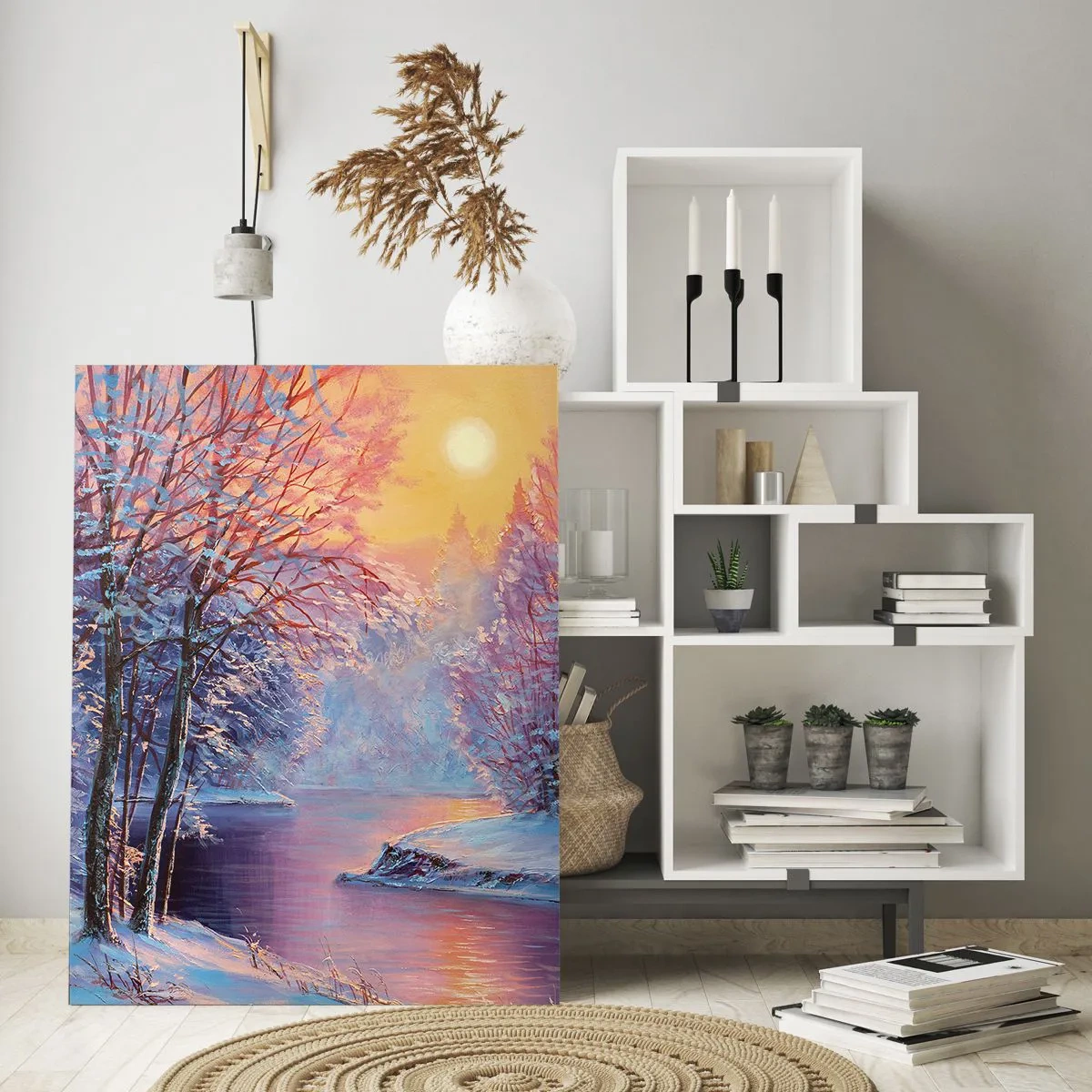 Quadro em vidro - Cores do inverno - 50x70 cm